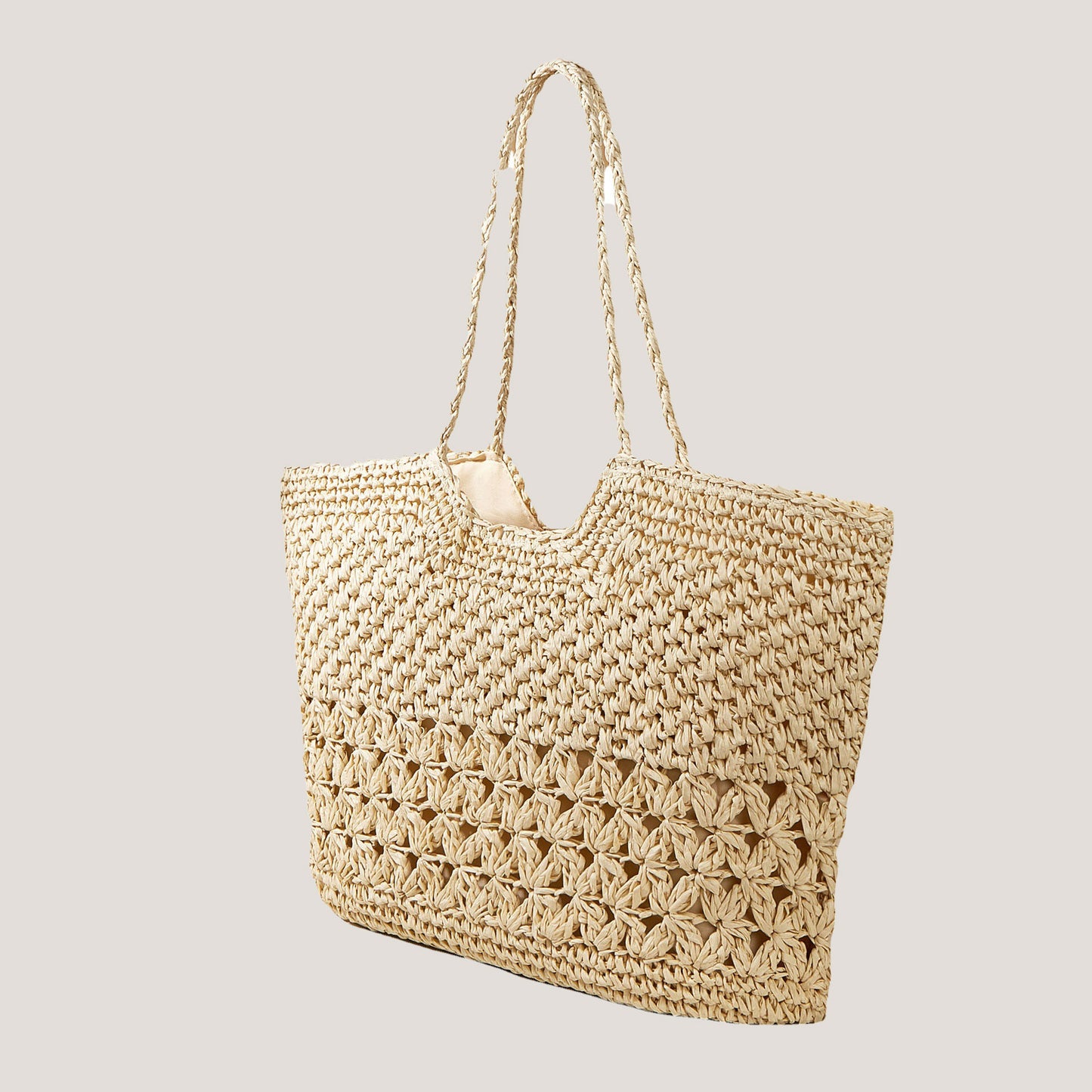 Hollow-out Straw Shopping Bag