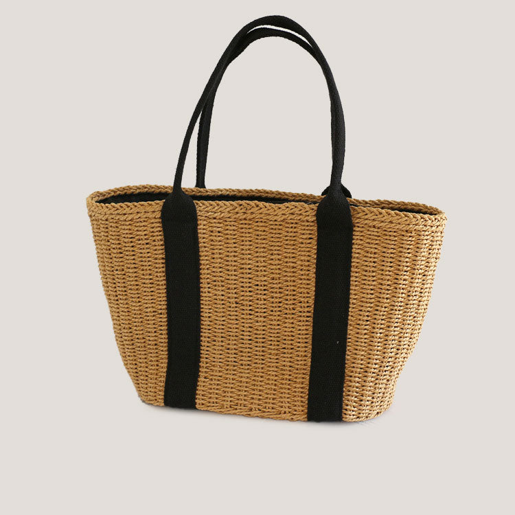 Corn Husk and Straw Woven Women's Bag