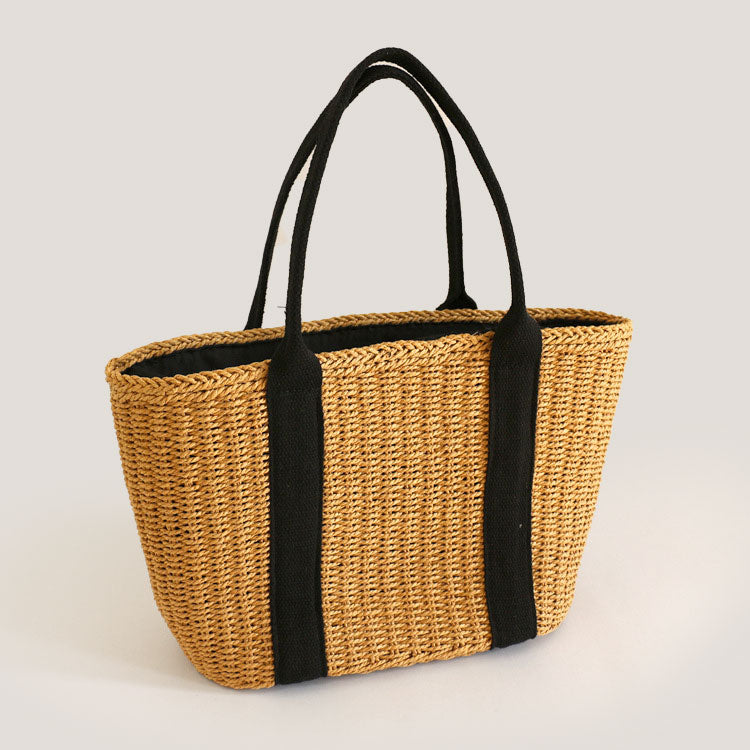 Corn Husk and Straw Woven Women's Bag