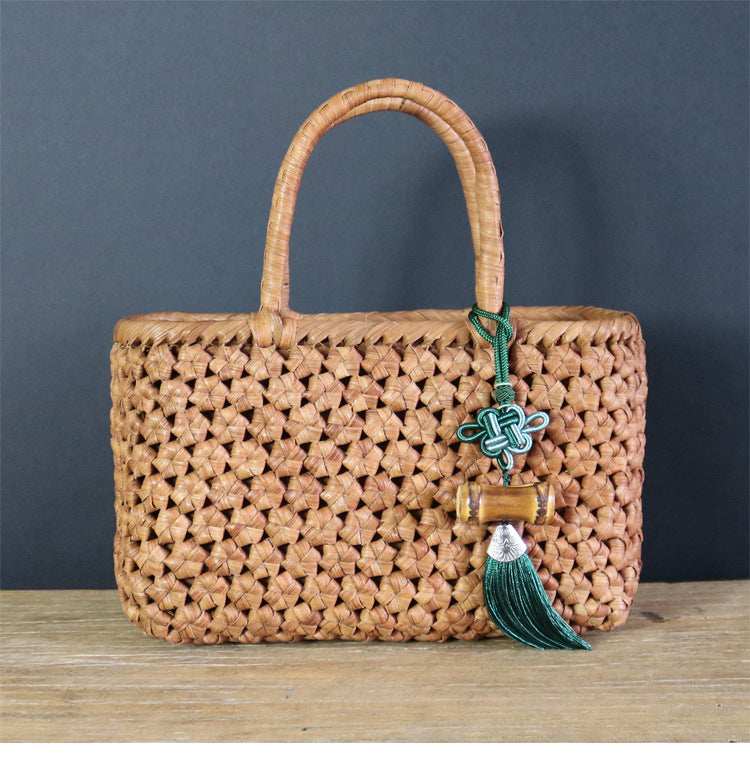 Wild Grapevine Hexagonal Woven Flower Bag