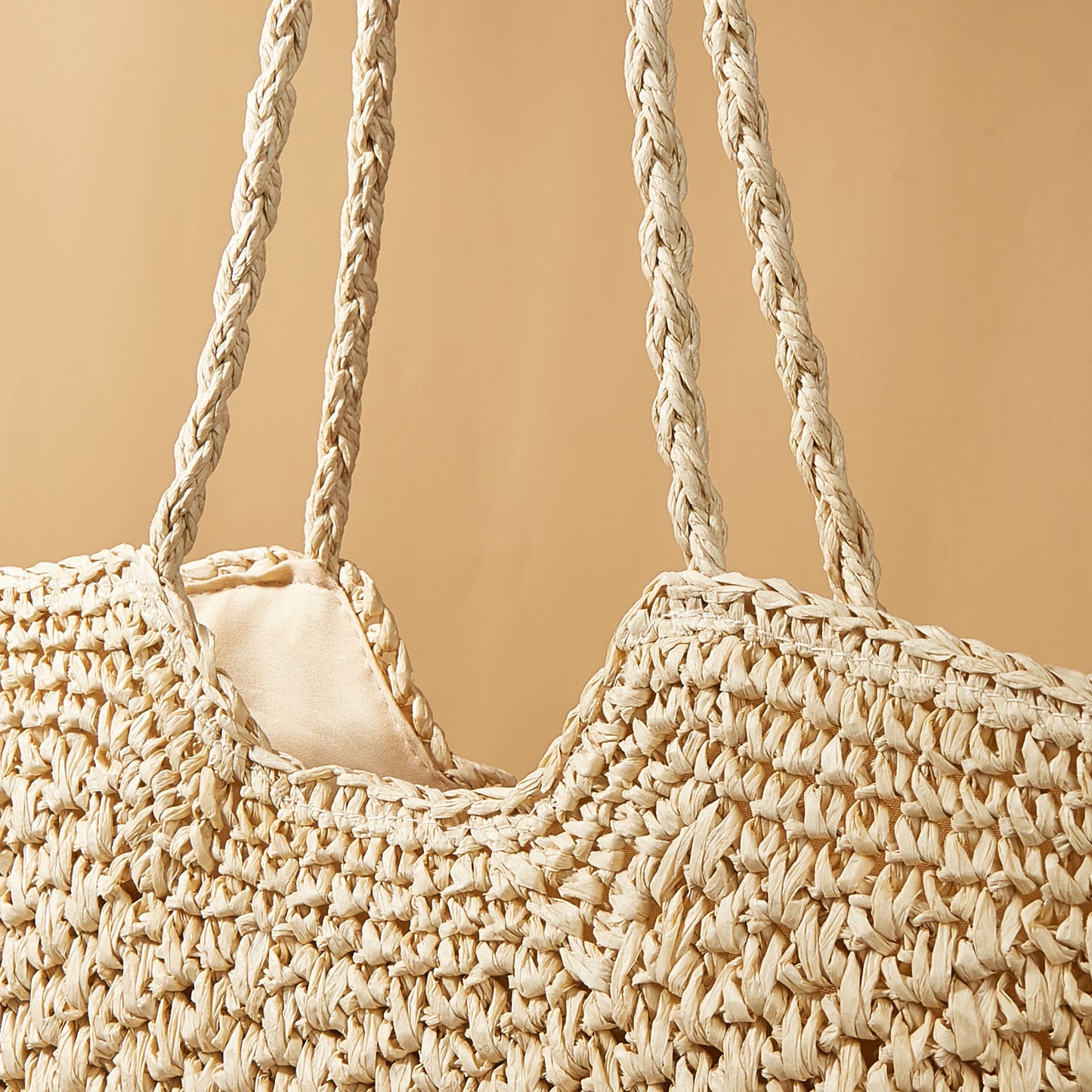 Hollow-out Straw Shopping Bag