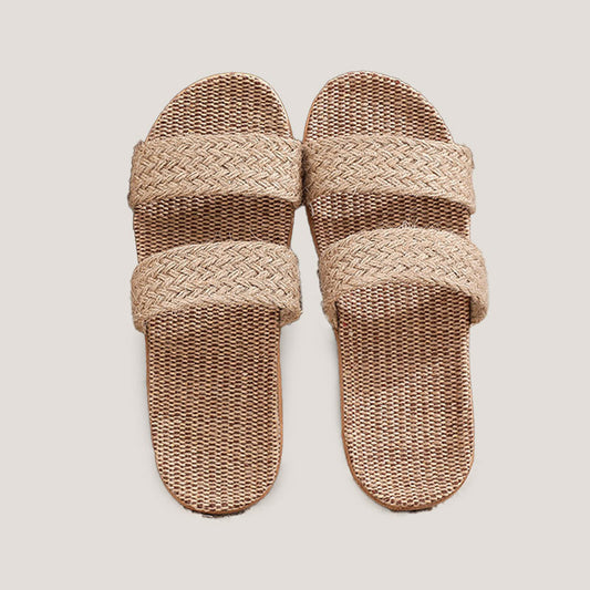 Linen Woven Cotton Hemp Straw Slippers