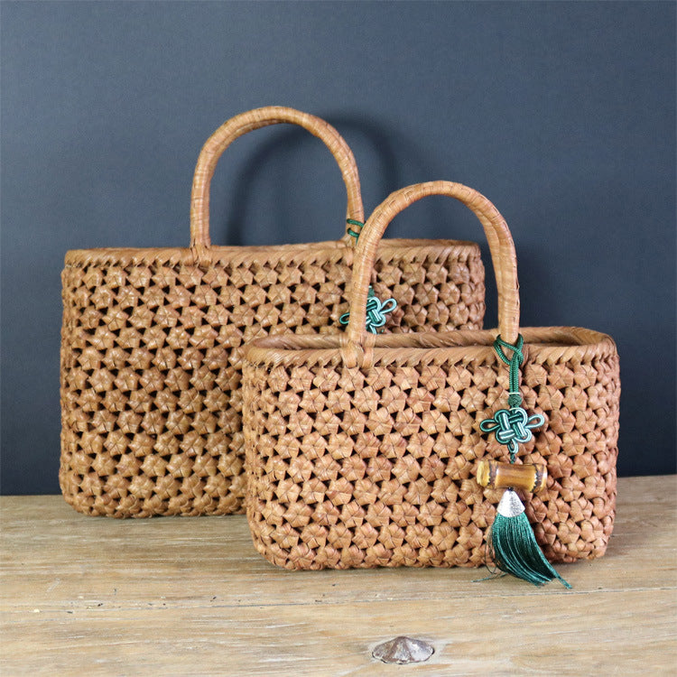 Wild Grapevine Hexagonal Woven Flower Bag