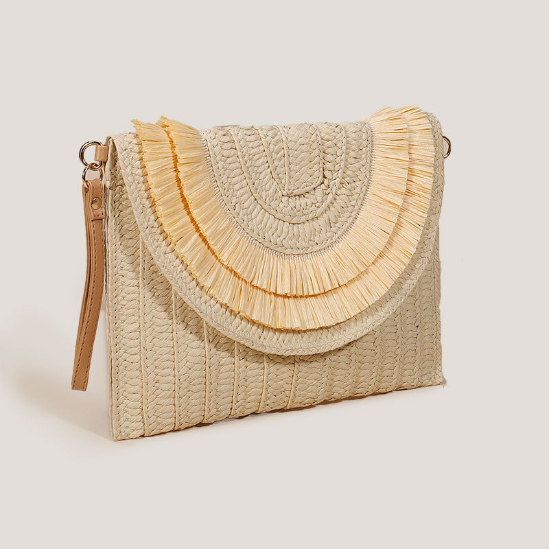 Raffia Straw Clutch Bag