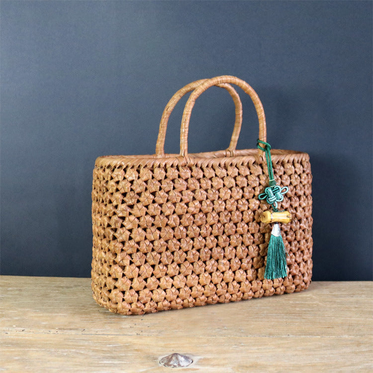 Wild Grapevine Hexagonal Woven Flower Bag