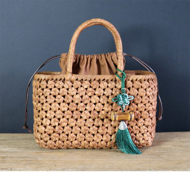 Wild Grapevine Hexagonal Woven Flower Bag