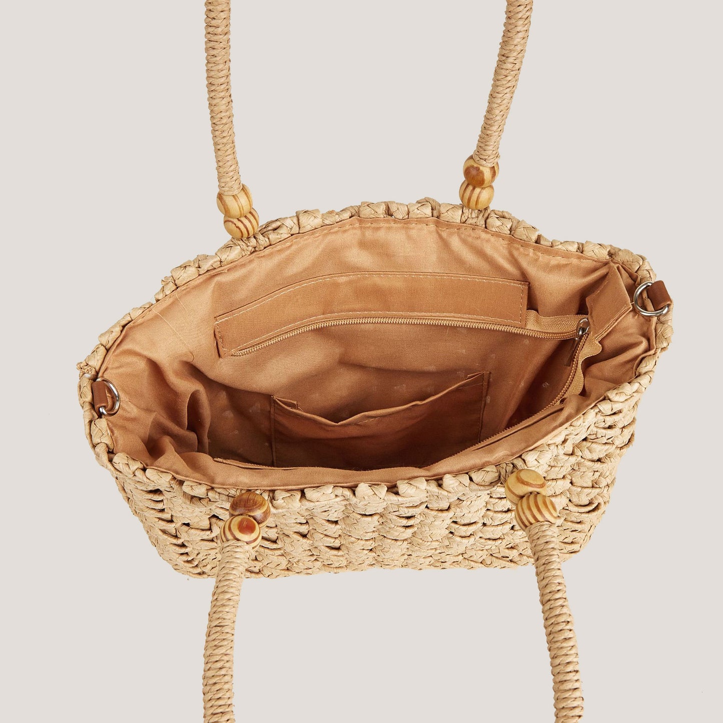 Hollowed Out Handheld Basket Bag