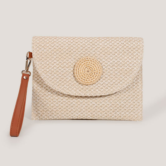 Raffia Straw Clutch Bag