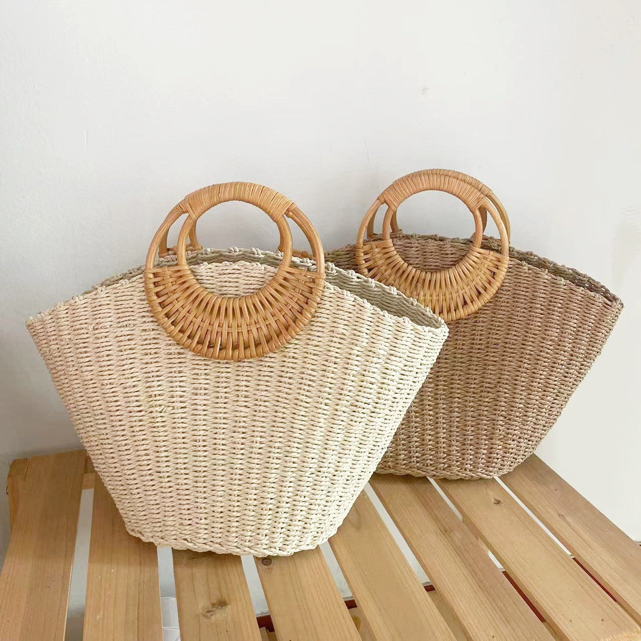 Minimalist Forest-Style Straw Woven Women's Bag