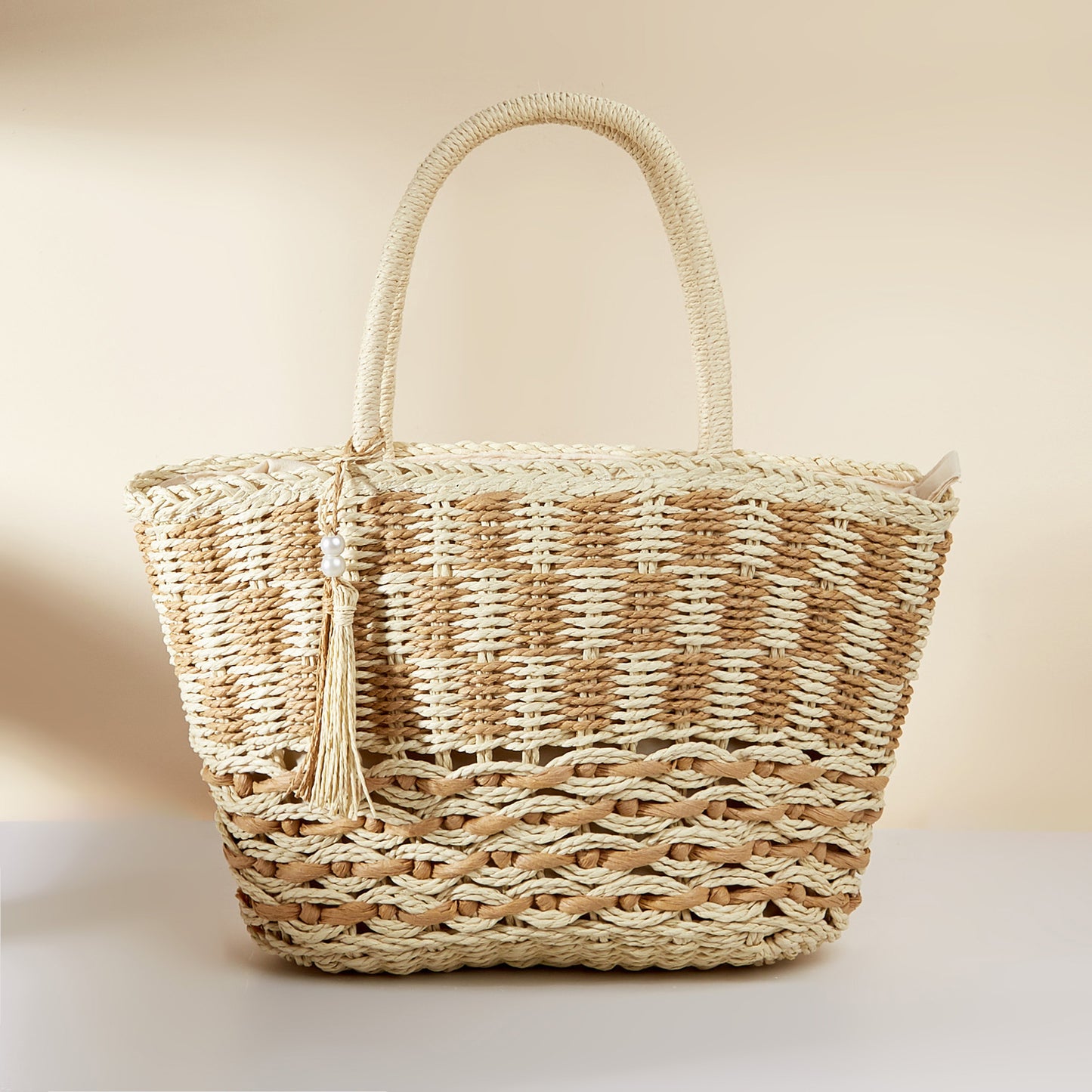 Hollow Ethnic Style Handwoven Straw Bag