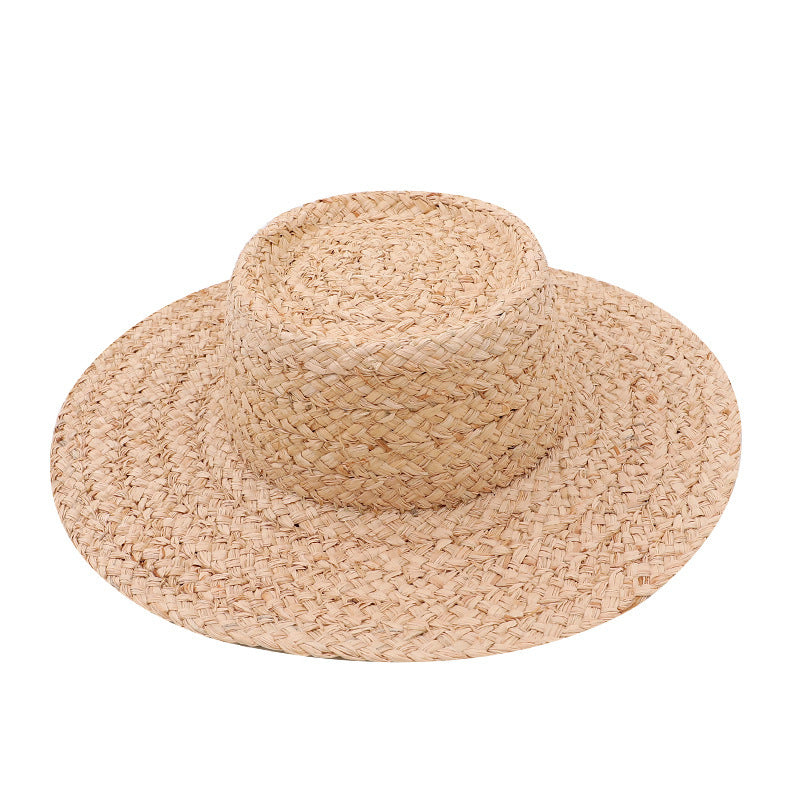 Wide-Brim High Crown Panama Woven Women's Hat