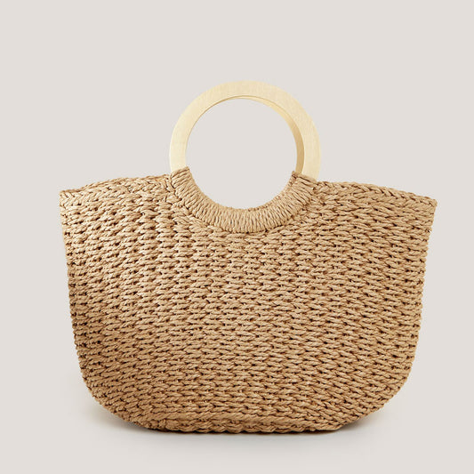 Moon-Shaped Large Capacity Woven Bag