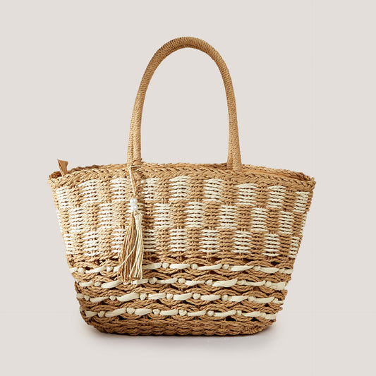 Hollow Ethnic Style Handwoven Straw Bag