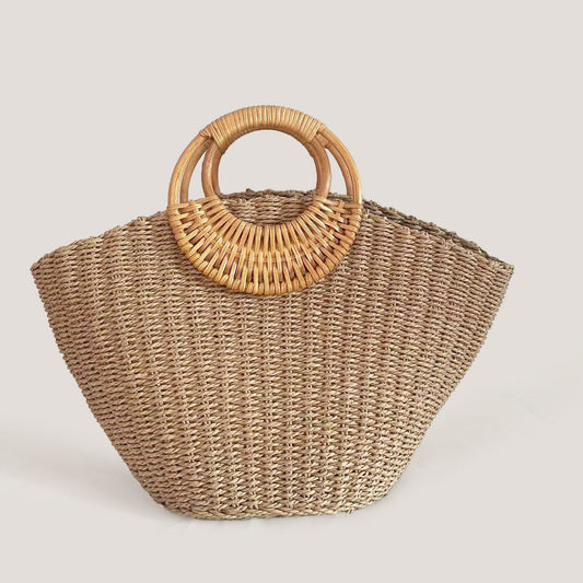 Minimalist Forest-Style Straw Woven Women's Bag