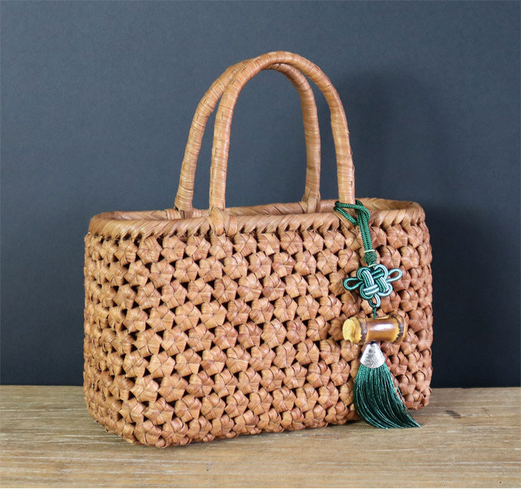 Wild Grapevine Hexagonal Woven Flower Bag