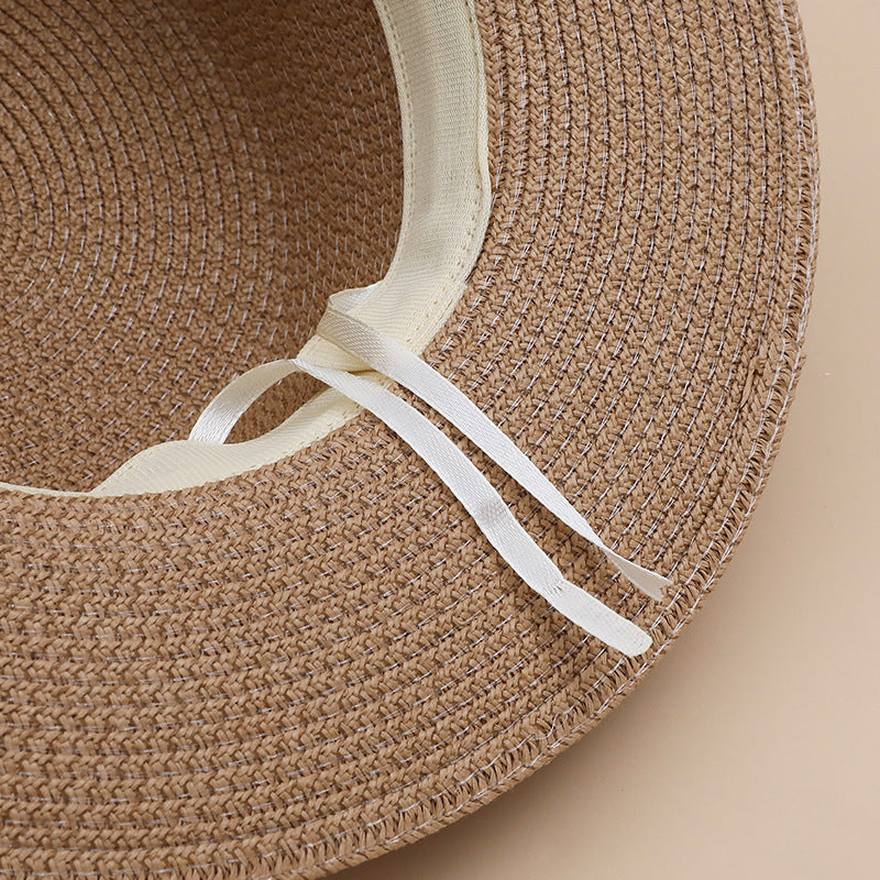 Flat-Top Handwoven Straw Women's Hat