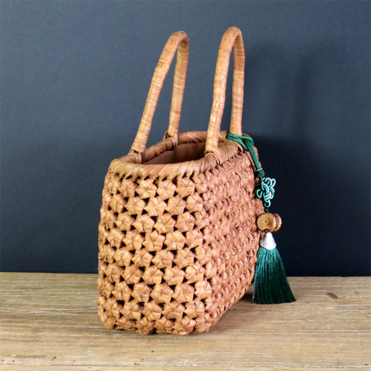 Wild Grapevine Hexagonal Woven Flower Bag