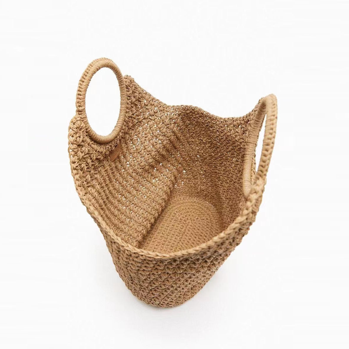 Seashell-Shaped Handwoven Straw Bag